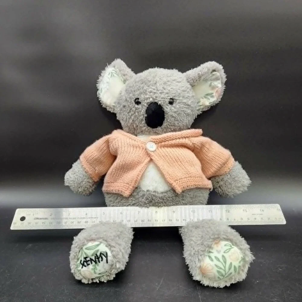Scentsy Buddy Koala Grey Pink Cardigan Floral Stuffed Animal Plush Toy 12